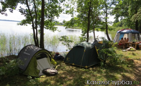 палаточное размещение отдыхающих