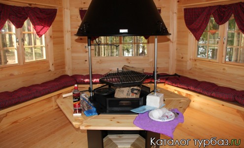 Гриль-установка в беседке